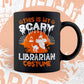 This Is My Scary Librarian Costume Happy Halloween Editable Vector T-shirt Designs Png Svg Files