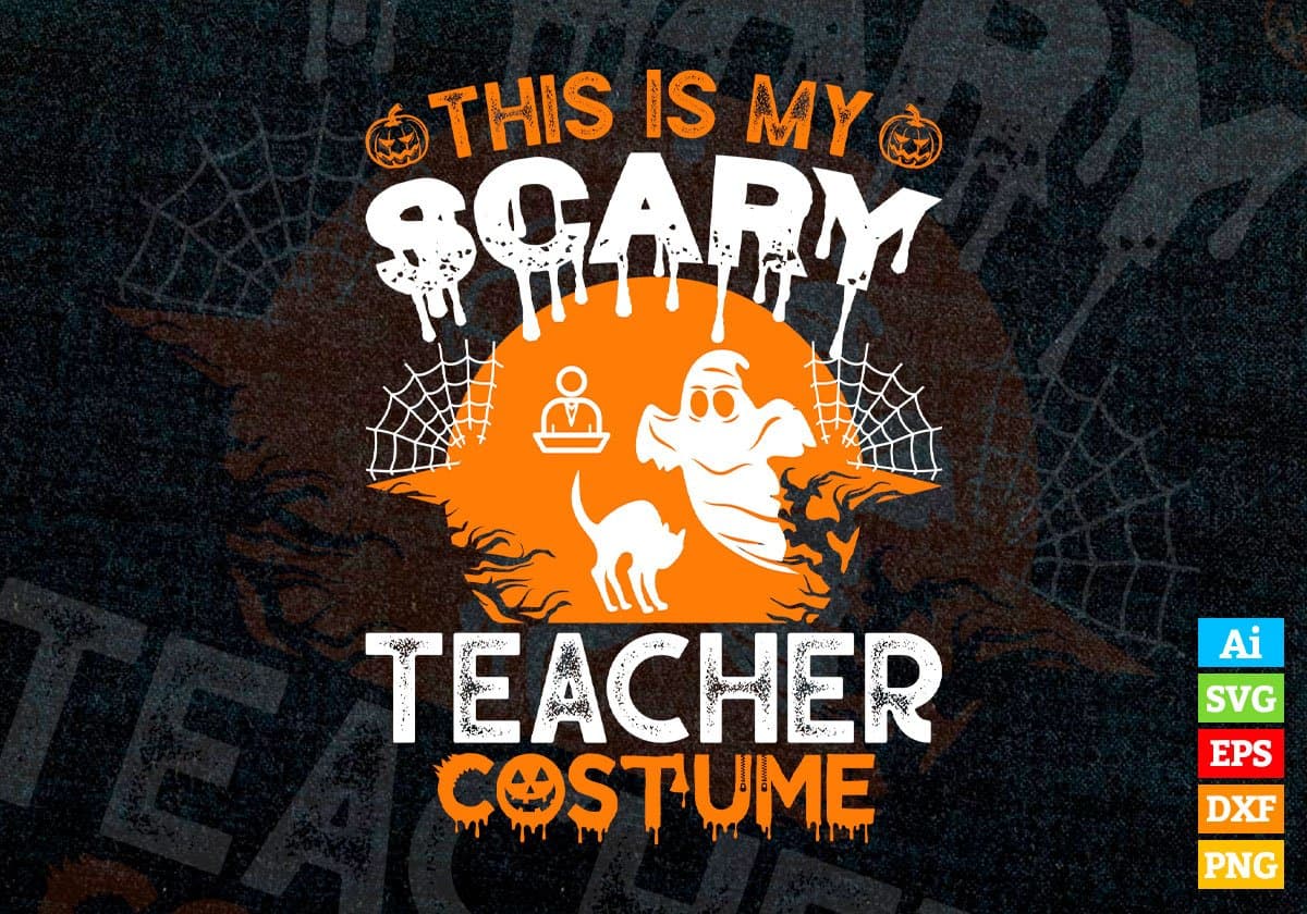 Halloween. This is my scary Teacher costume 9830342 Vector Art at