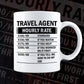 Travel Agent Hourly Rate Editable Vector T-shirt Design in Ai Svg Files