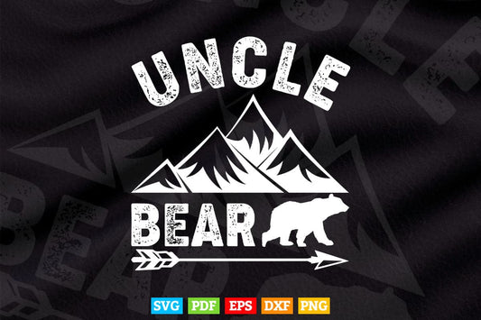 Uncle Bear Family Aunt And Uncle Camping Svg Png Cut Files.