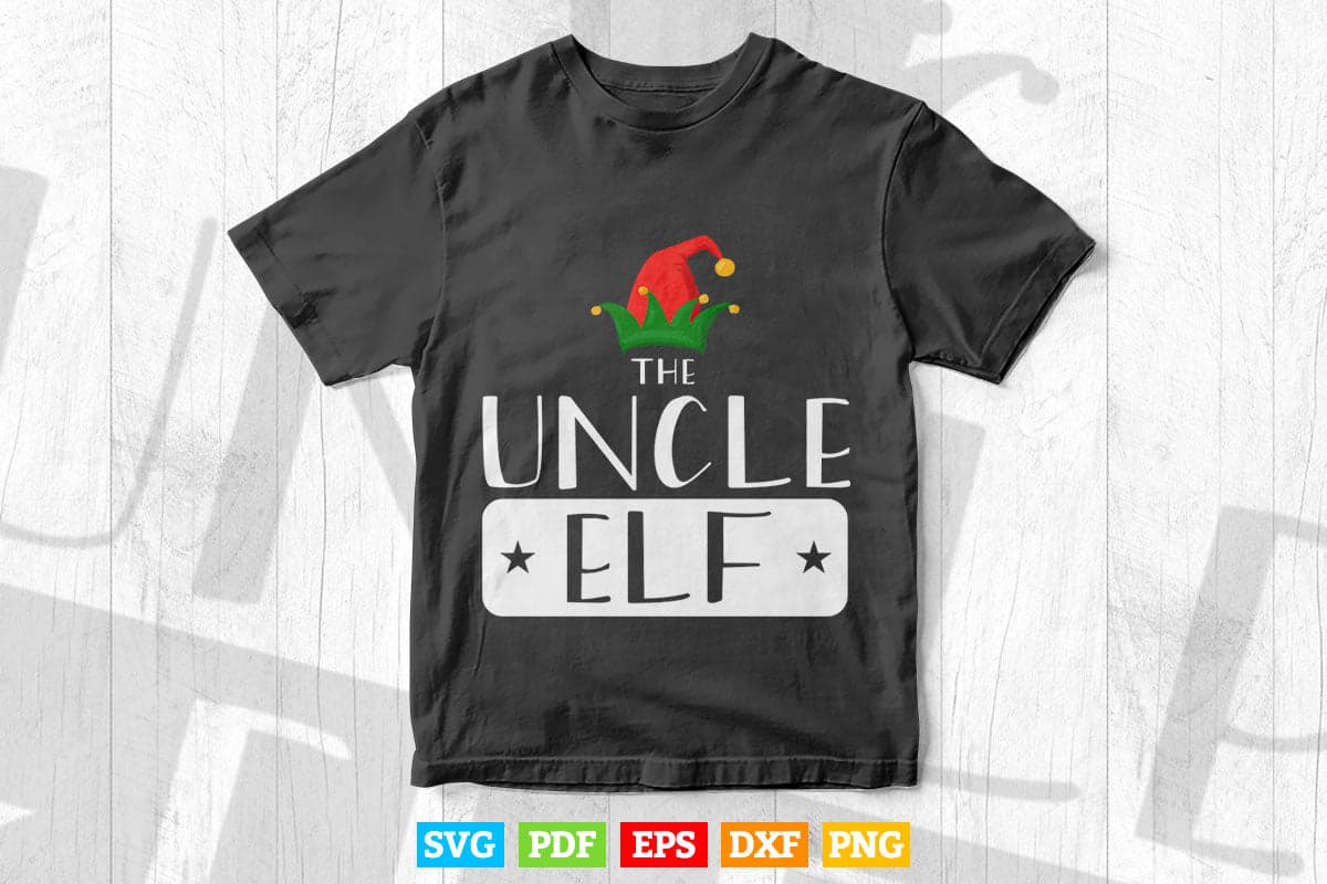 Uncle Elf Christmas Svg Png Cut Files.
