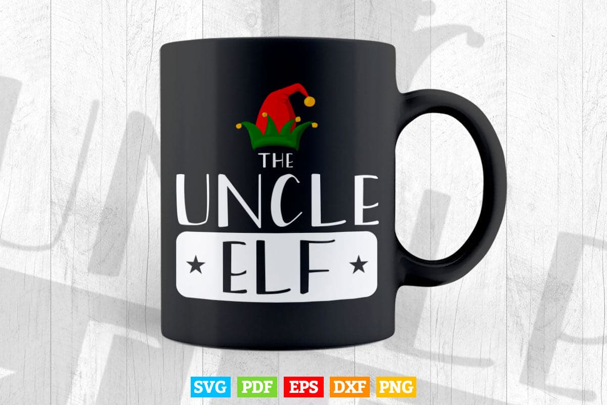 Uncle Elf Christmas Svg Png Cut Files.