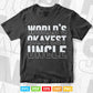 Uncle World’s Okayest Uncle Day Svg T shirt Design.