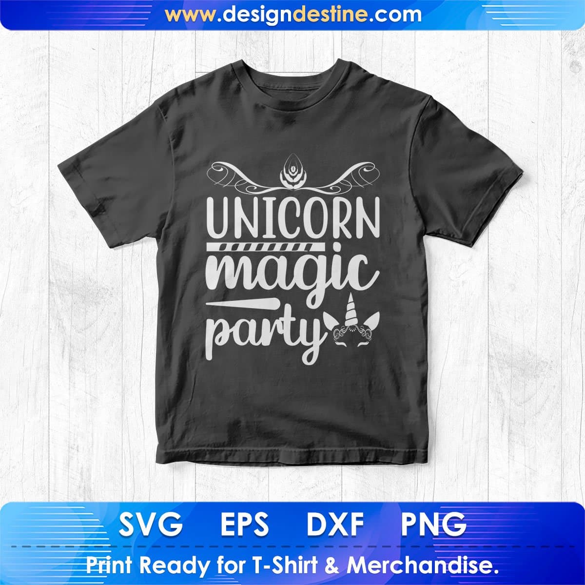 Unicorn Magic Party Animal T shirt Design In Svg Png Cutting Printable Files
