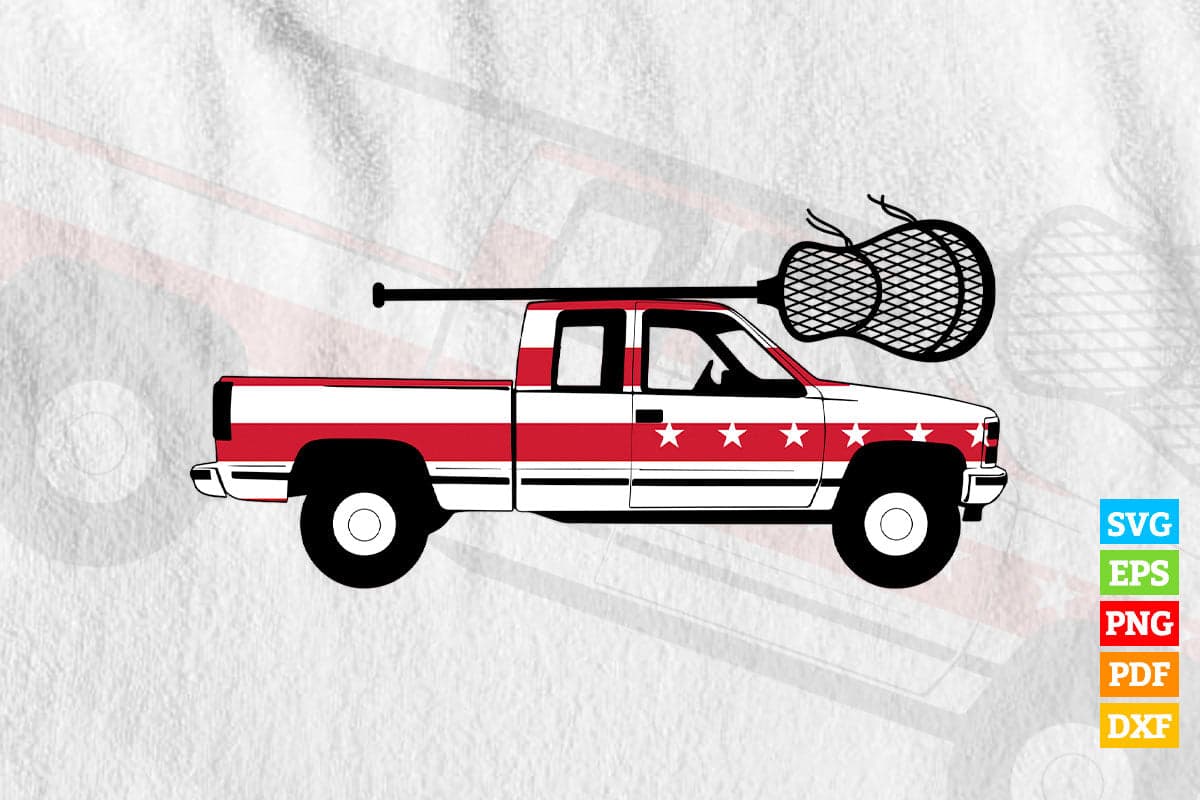 USA Flag Racer Car Offroad T shirt Design Png Svg Printable Files