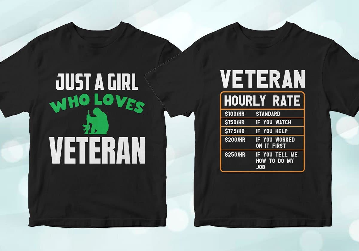 Veteran 25 Editable T-shirt Designs Bundle