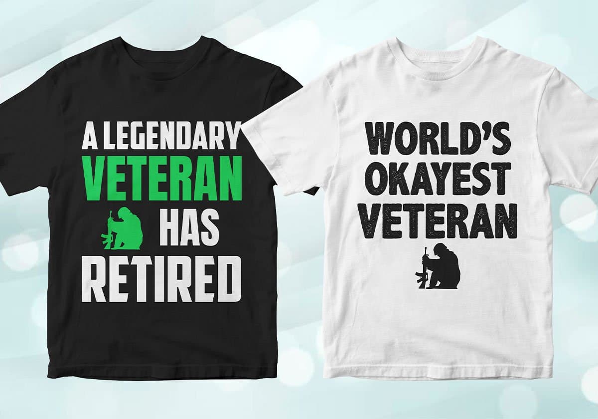 Veteran 25 Editable T-shirt Designs Bundle