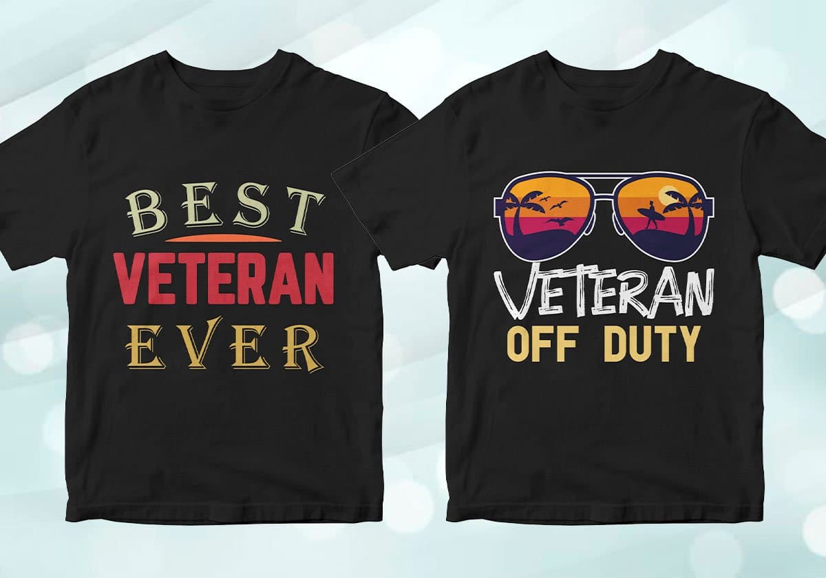 Veteran 25 Editable T-shirt Designs Bundle
