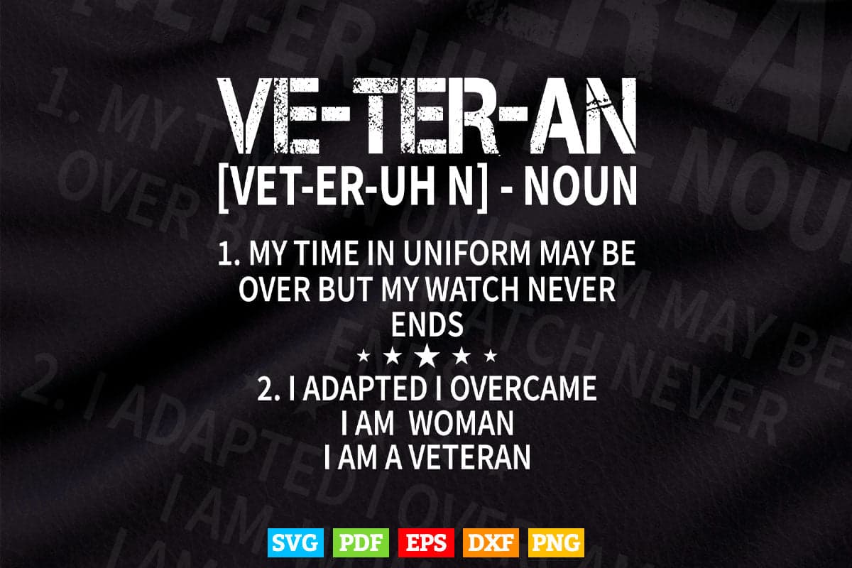 Veteran Definition Custom Veteran Grandma Svg T shirt Design.