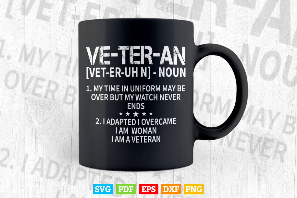 Veteran Definition Custom Veteran Grandma Svg T shirt Design.
