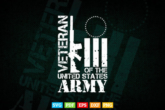 Veteran of United States US Army veteran Gold 4th of July In Svg Png Files.