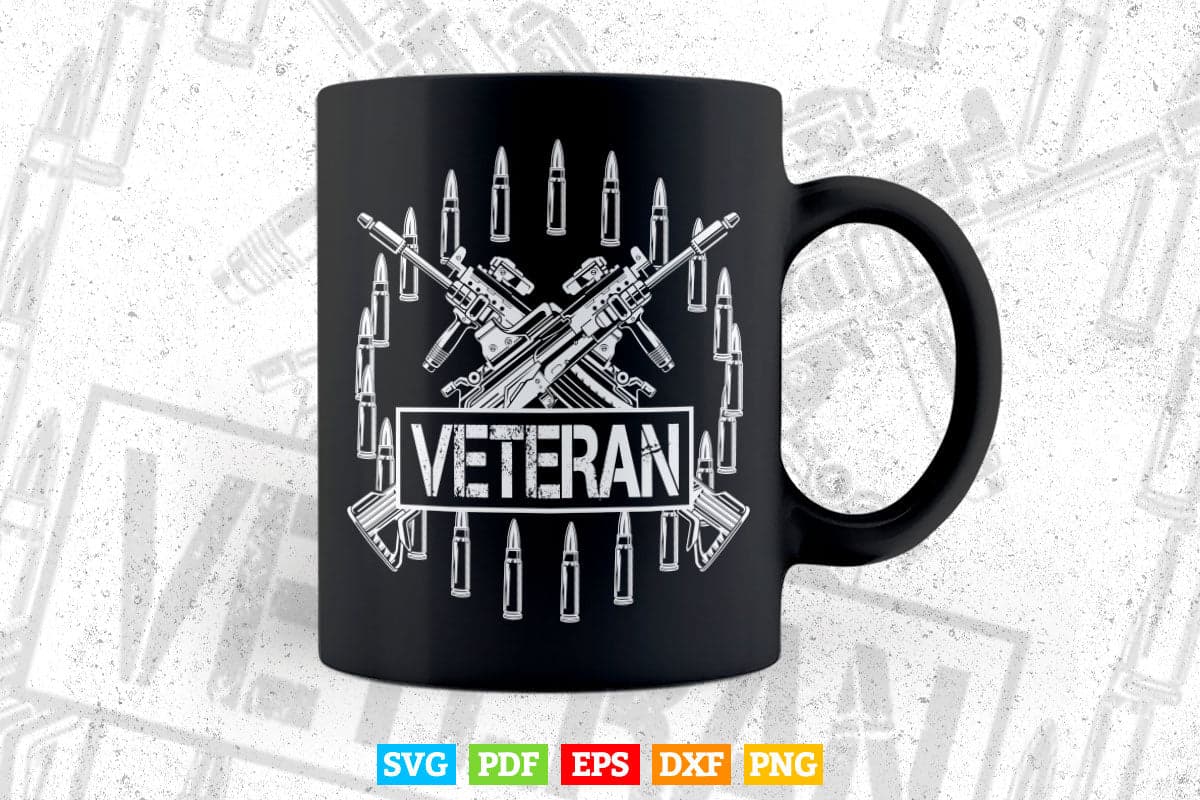 Veteran Soldier Rifle 4th of July Svg T shirt Design.