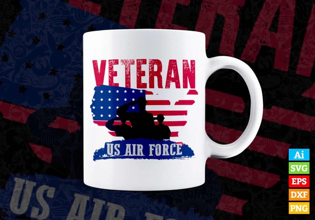 Veteran Us Air Force Editable Vector T shirt Designs In Svg Png Printable Files