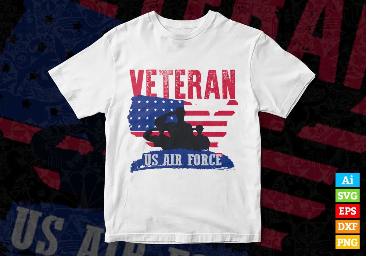 Veteran Us Air Force Editable Vector T shirt Designs In Svg Png Printable Files