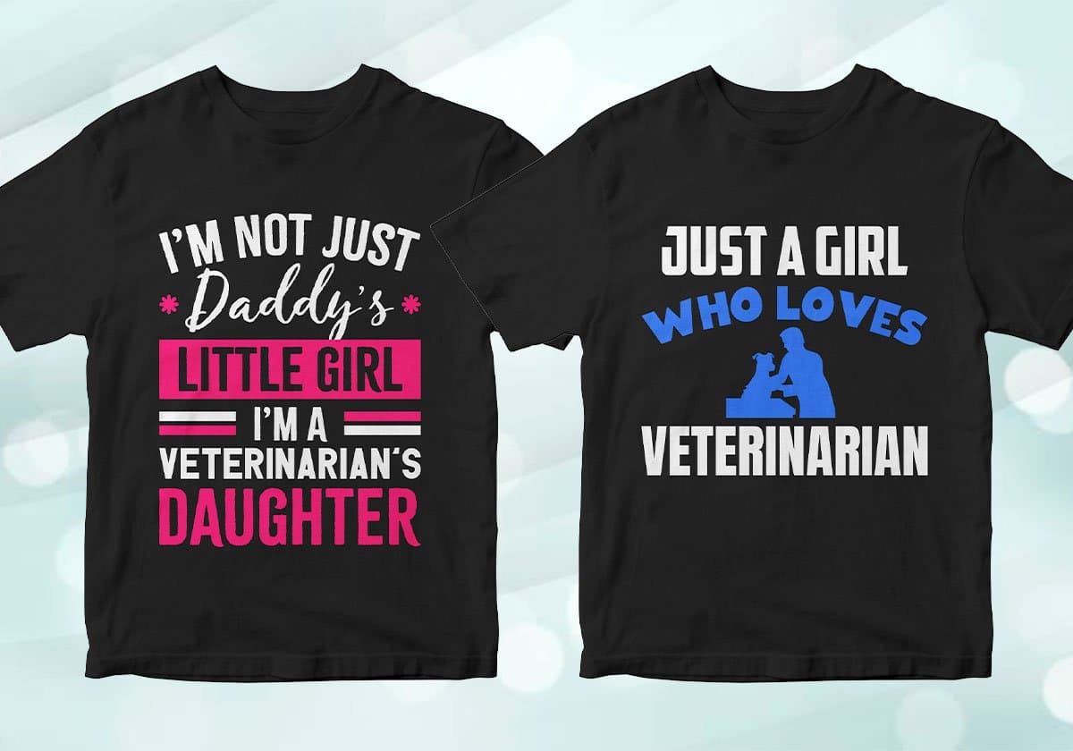 Veterinarian 25 Editable T-shirt Designs Bundle