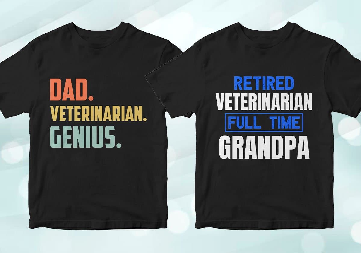 Veterinarian 25 Editable T-shirt Designs Bundle