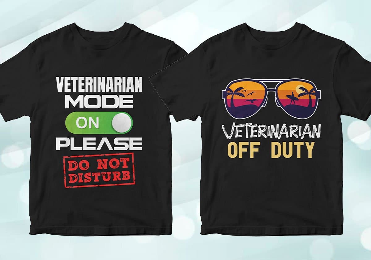 Veterinarian 25 Editable T-shirt Designs Bundle