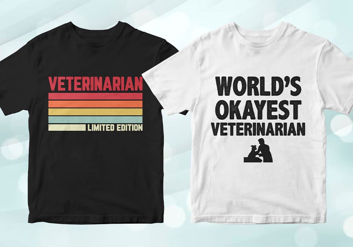 Veterinarian 25 Editable T-shirt Designs Bundle