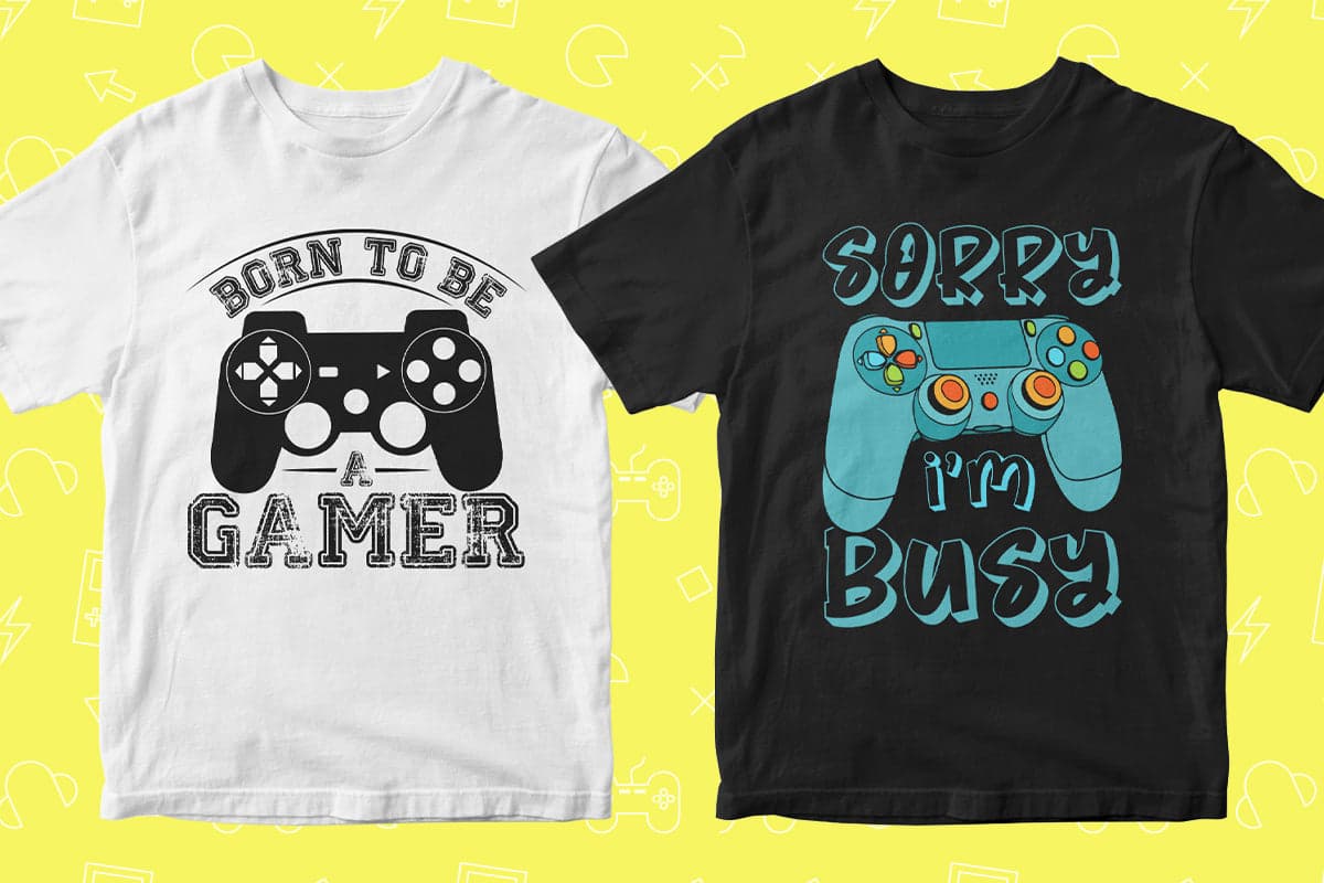 Video Games 50 Editable T-shirt Designs Bundle Part 2
