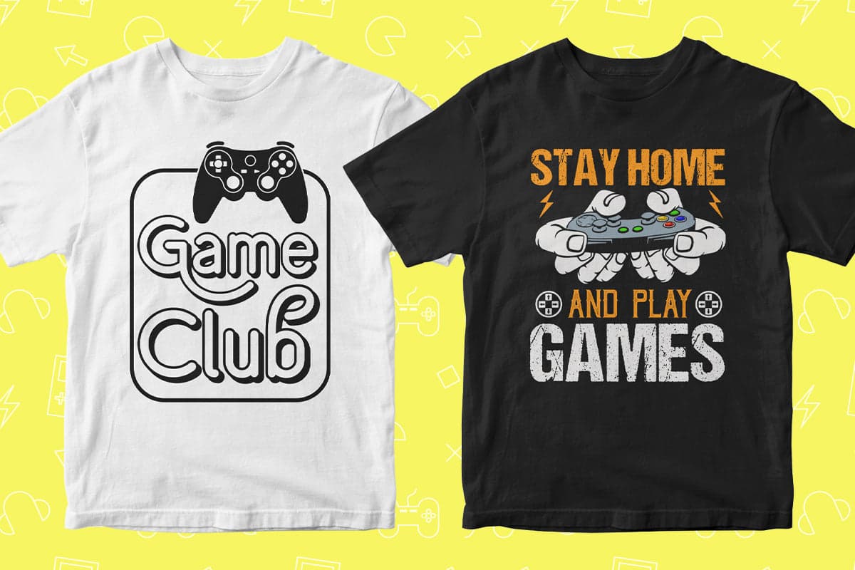 Video Games 50 Editable T-shirt Designs Bundle Part 2