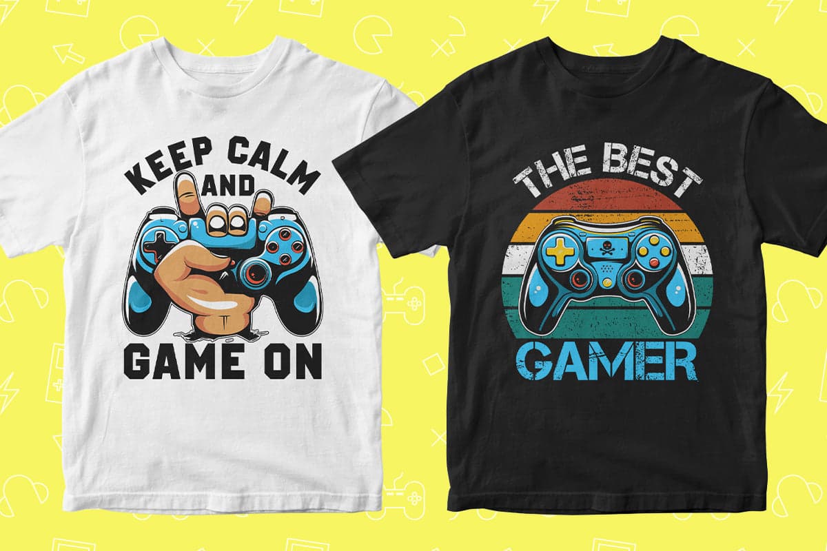 Video Games 50 Editable T-shirt Designs Bundle Part 2