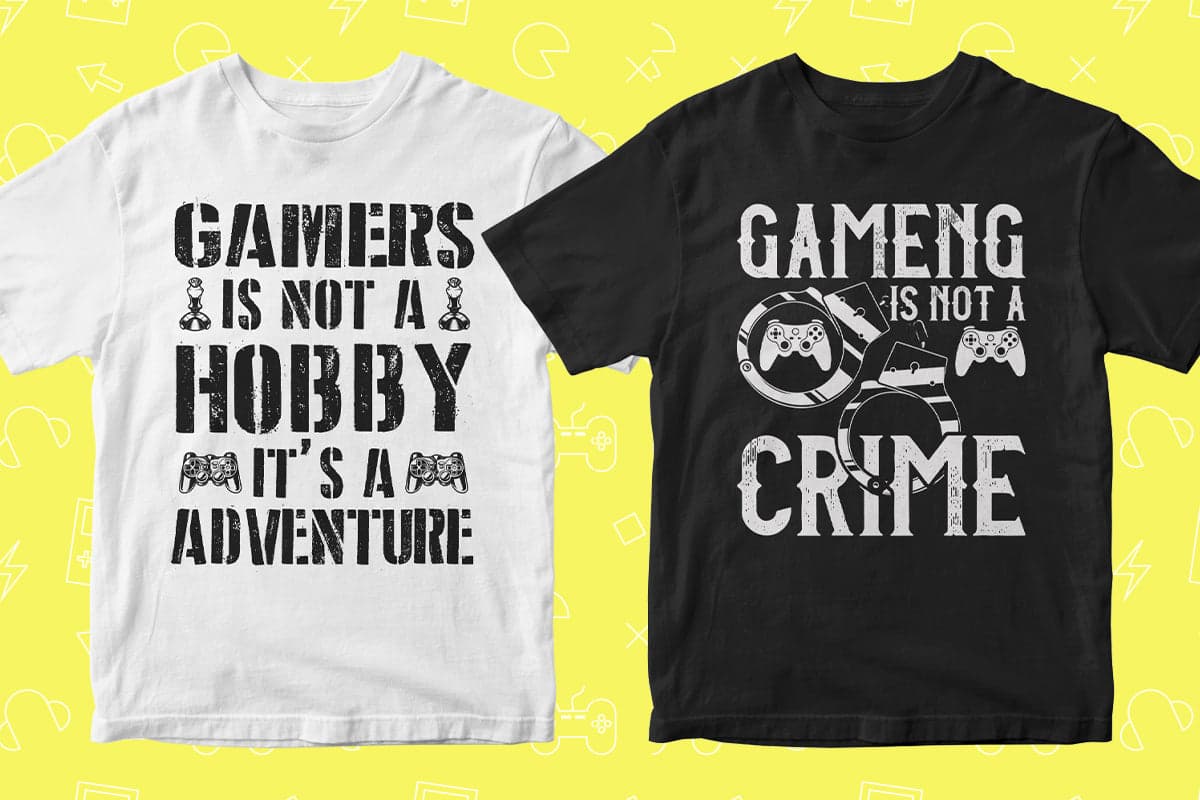 Video Games 50 Editable T-shirt Designs Bundle Part 2