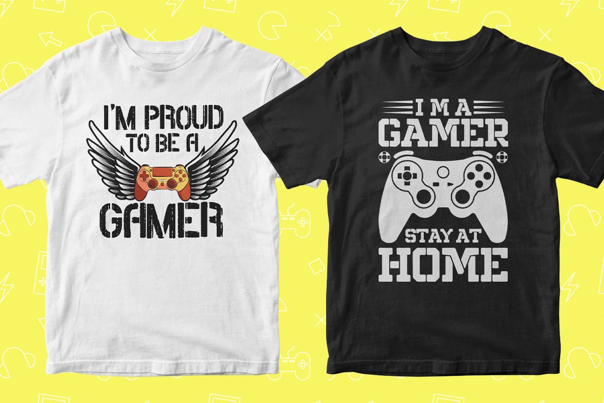 Video Games 50 Editable T-shirt Designs Bundle Part 2