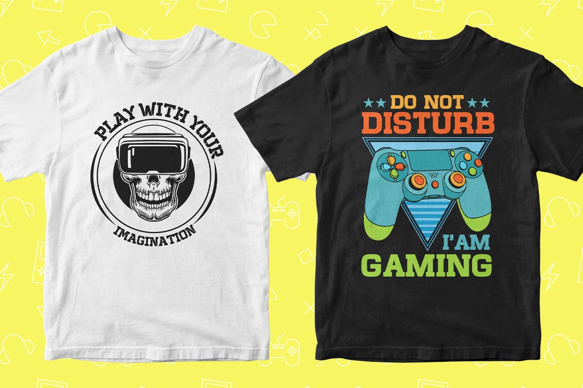 Video Games 50 Editable T-shirt Designs Bundle Part 2
