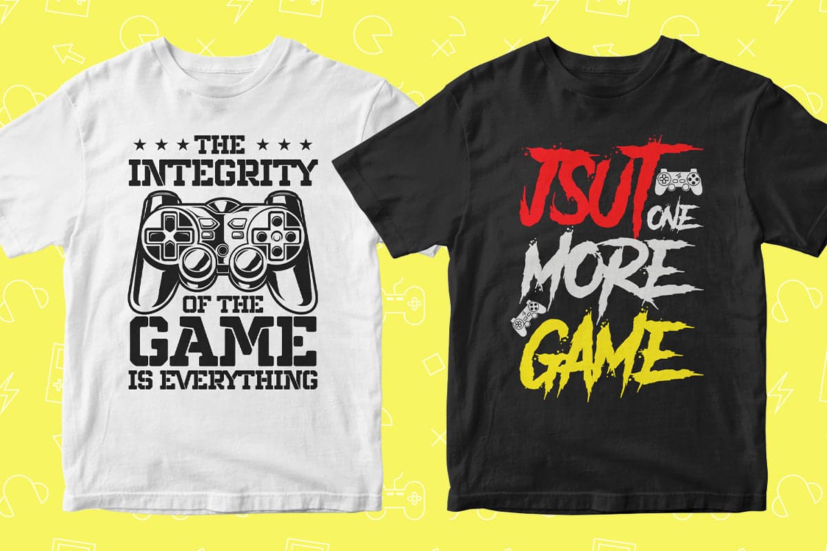 Video Games 50 Editable T-shirt Designs Bundle Part 2