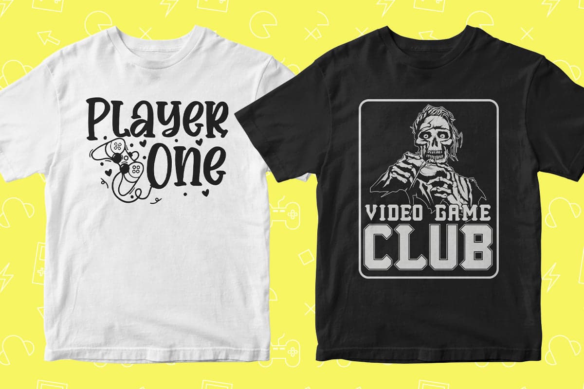 Video Games 50 Editable T-shirt Designs Bundle Part 2