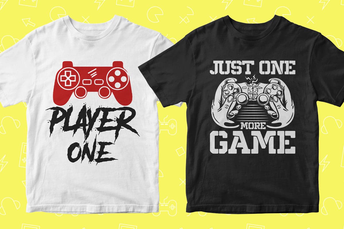 Video Games 50 Editable T-shirt Designs Bundle Part 2