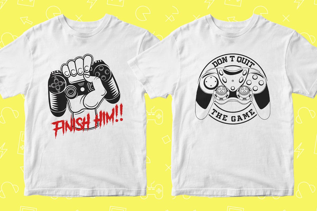 Video Games 50 Editable T-shirt Designs Bundle Part 2
