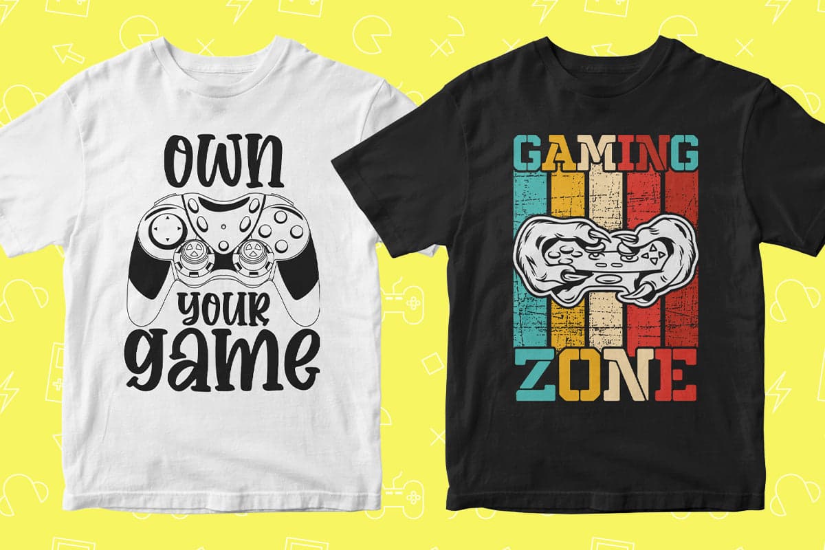 Video Games 50 Editable T-shirt Designs Bundle Part 2