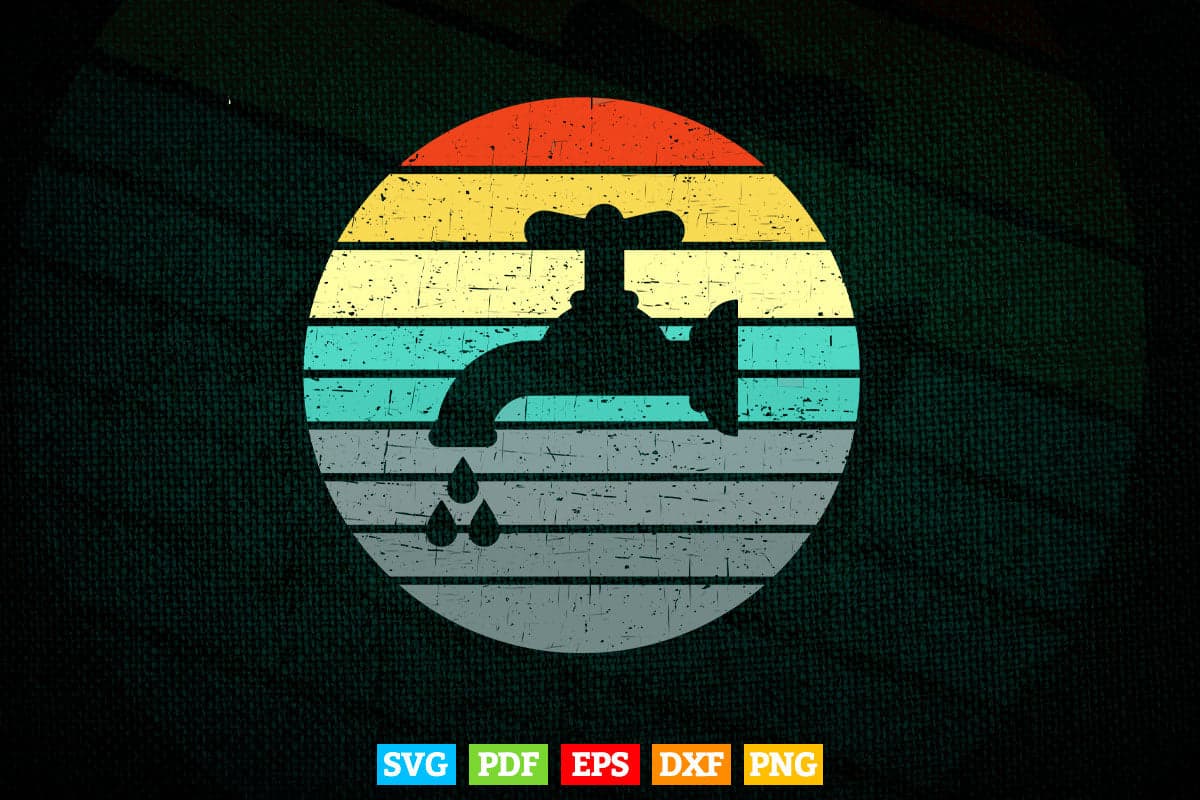 Vintage Faucet Plumbing Gifts Men Women Plumber Pipefitter Svg Png Cut Files.