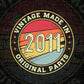 Vintage Made In 2011 Original Parts 11th Birthday Editable Vector T-shirt Design in Ai Svg Png Files