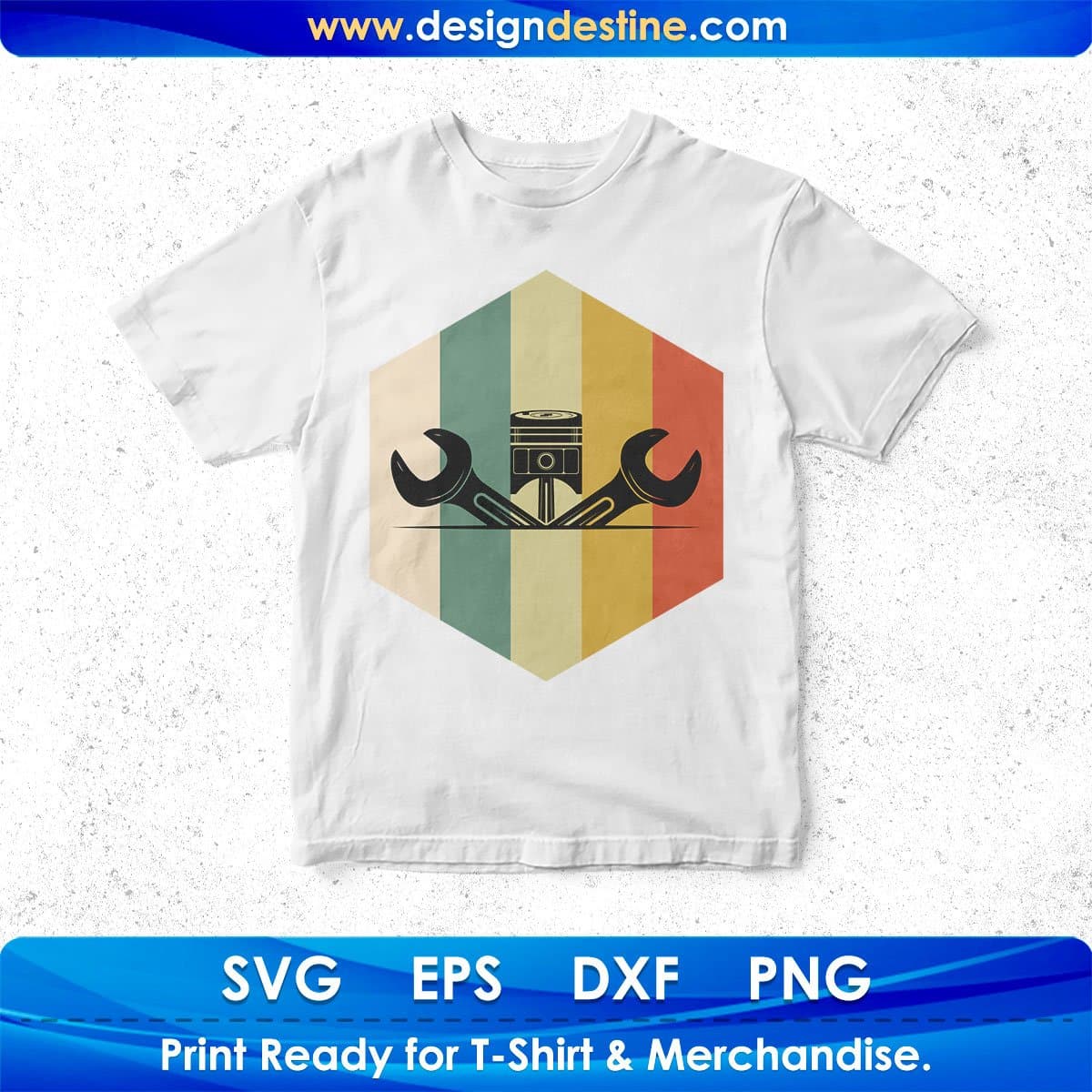 Vintage Mechanic T shirt Design In Png Svg Cutting Printable Files