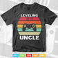 Vintage Retro Future Promoted to Uncle Leveled Up To Uncle Svg T shirt Design.