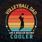 Volleyball Dad Vintage Retro Gift For Father's Day Vector T shirt Design in Ai Png Svg Files