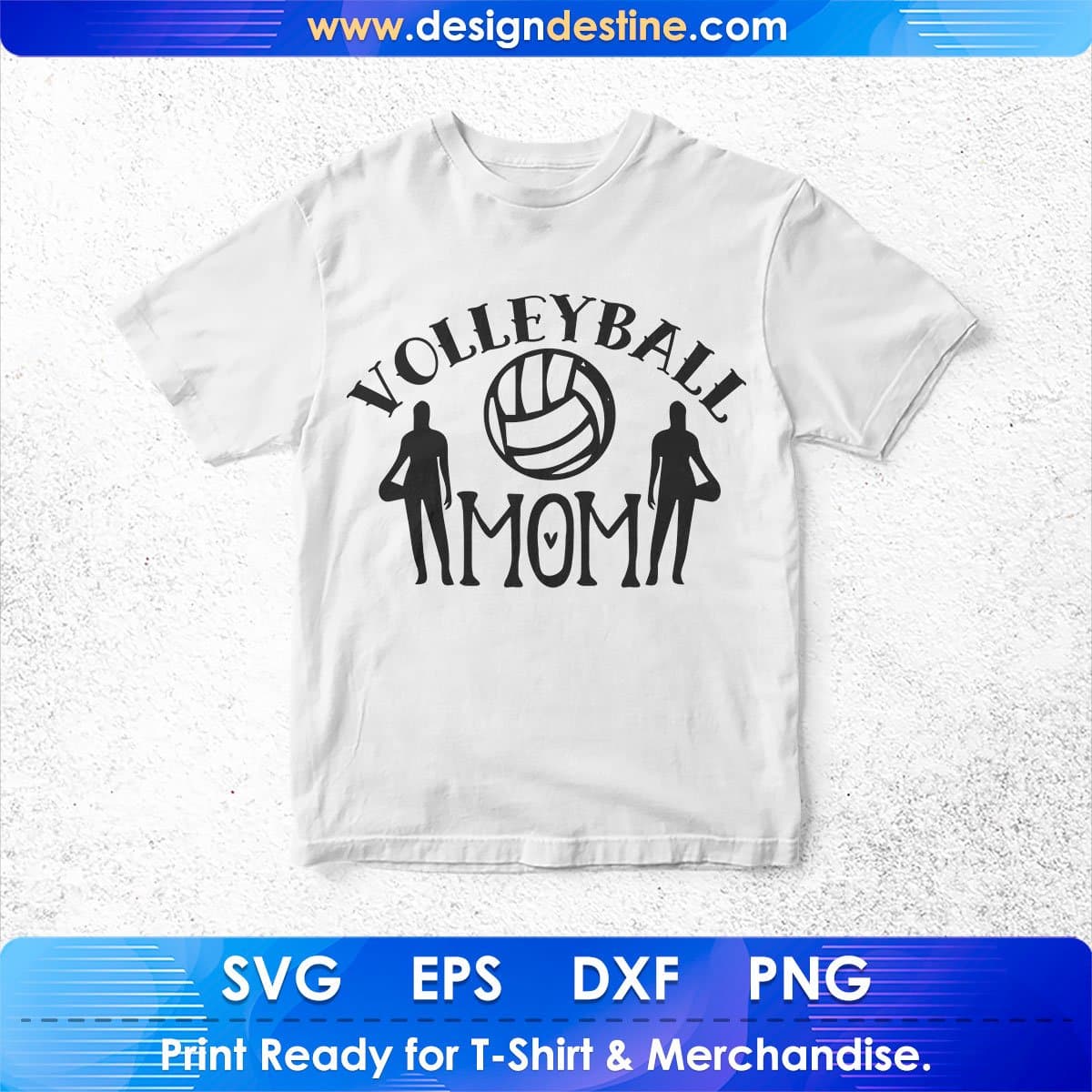 Volleyball Mom Mother's Day T shirt Design In Png Svg Cutting Printable Files