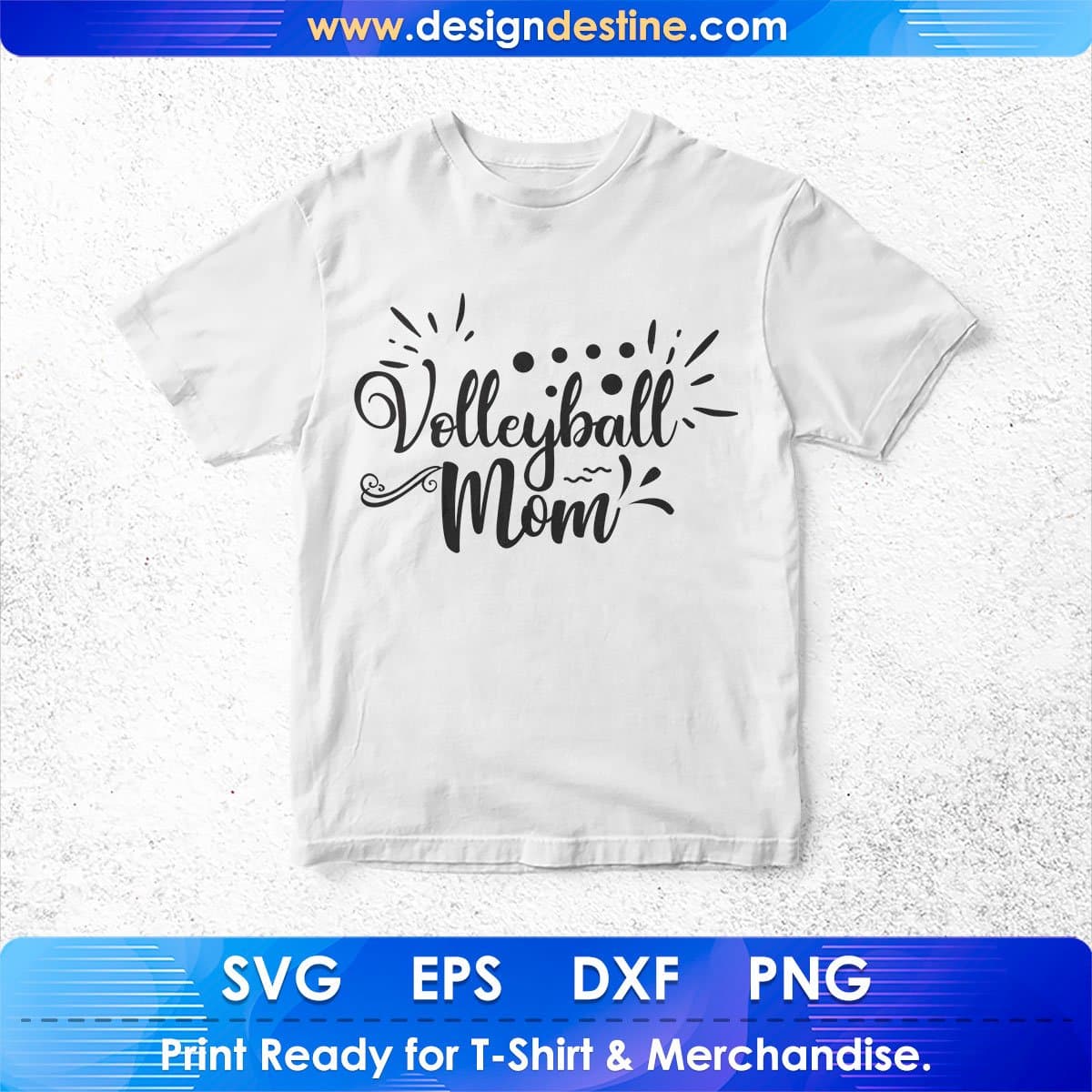 Volleyball Mom Mother's Day T shirt Design In Png Svg Cutting Printable Files
