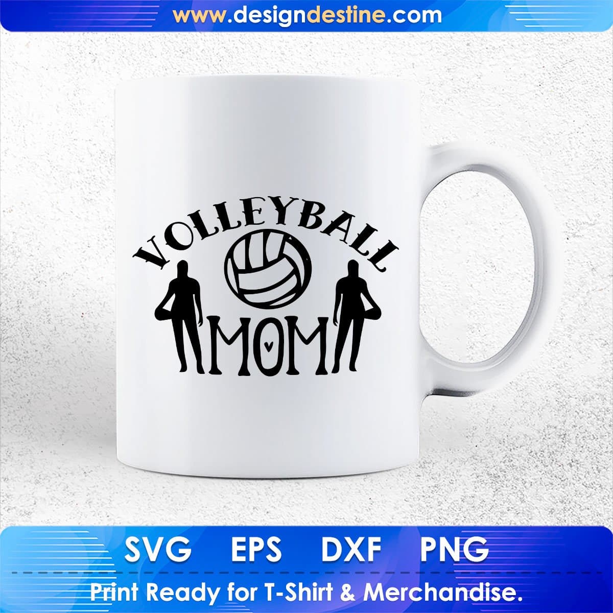 Volleyball Mom Mother's Day T shirt Design In Png Svg Cutting Printable Files