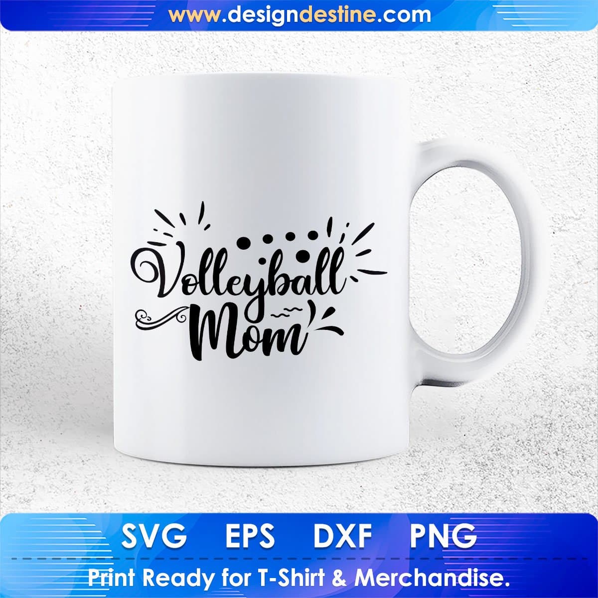 Volleyball Mom Mother's Day T shirt Design In Png Svg Cutting Printable Files