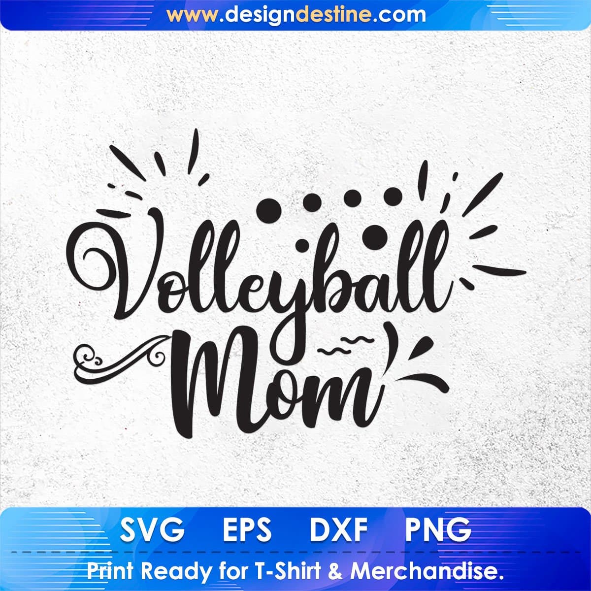 Volleyball Mom Mother's Day T shirt Design In Png Svg Cutting Printable Files