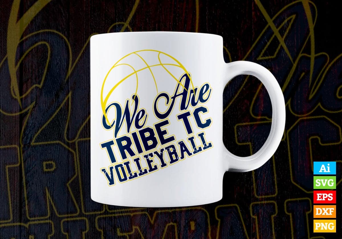 We Are Tribe TC Volleyball Vector T-shirt Design in Ai Svg Png Files