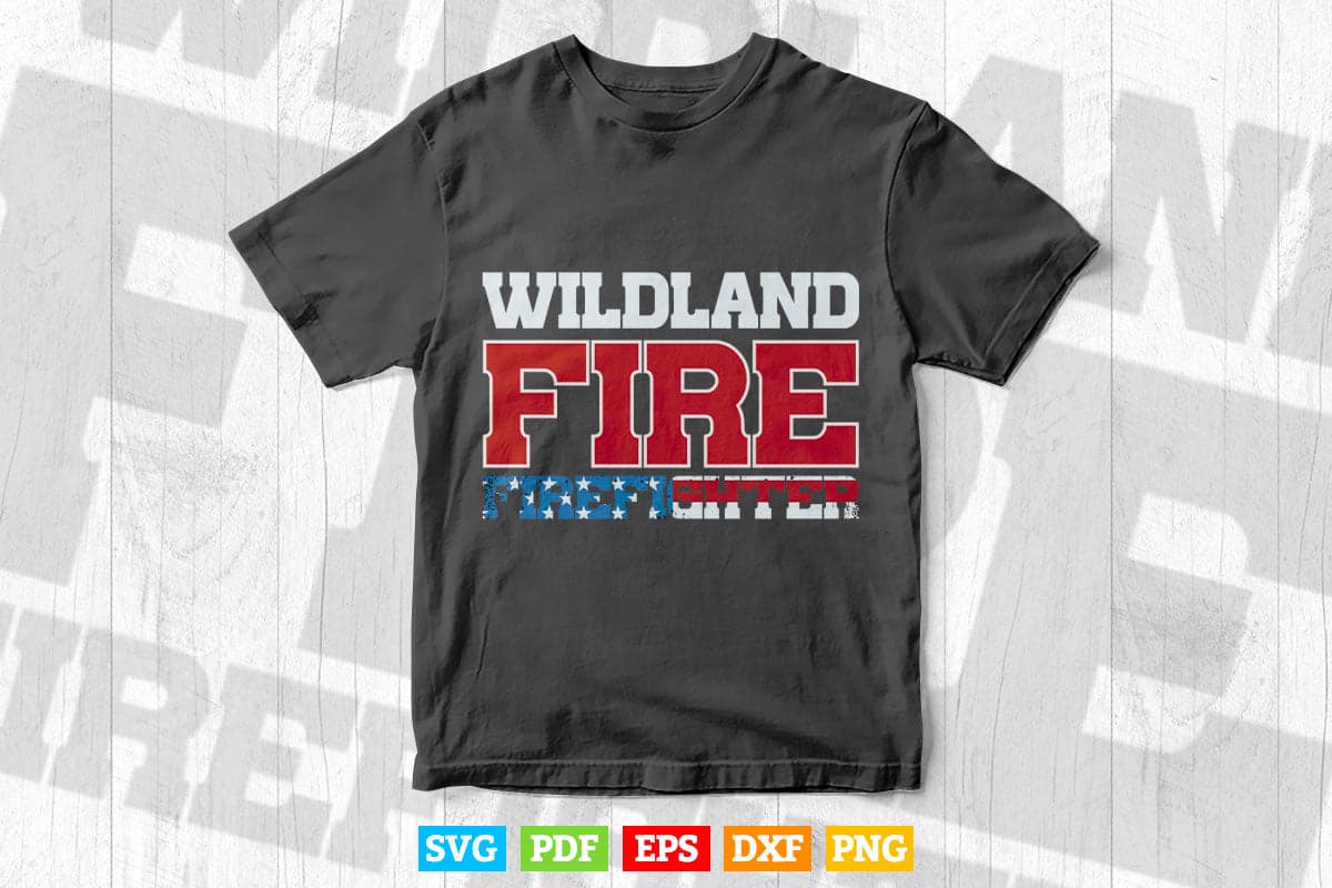 Wildland Fire Rescue Department Firefighters Firemen Uniform Svg Png Cut Files.