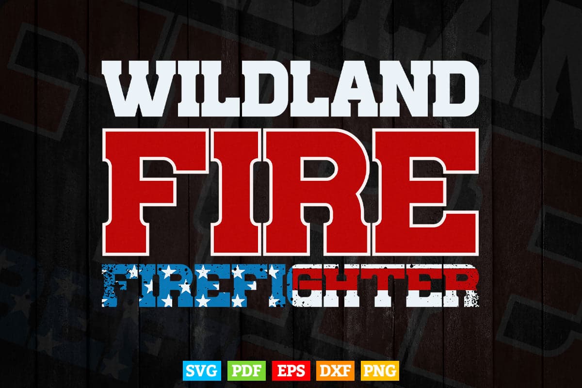 Wildland Fire Rescue Department Firefighters Firemen Uniform Svg Png Cut Files.