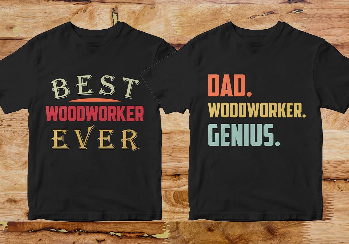 Woodworker 25 Editable T-shirt Designs Bundle