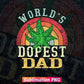 World's Dopest Dad Marijuana Weed Vintage Fathers Day T shirt Tumbler Design Png Sublimation File