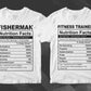 50 Professions Funny Nutrition Facts Editable Vector T-shirt