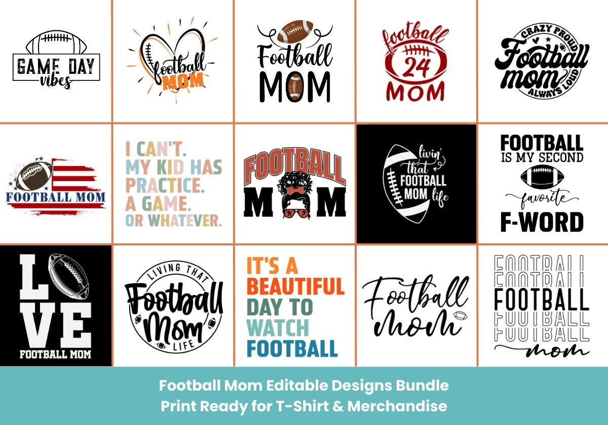 Football Mom vector t shirt designs